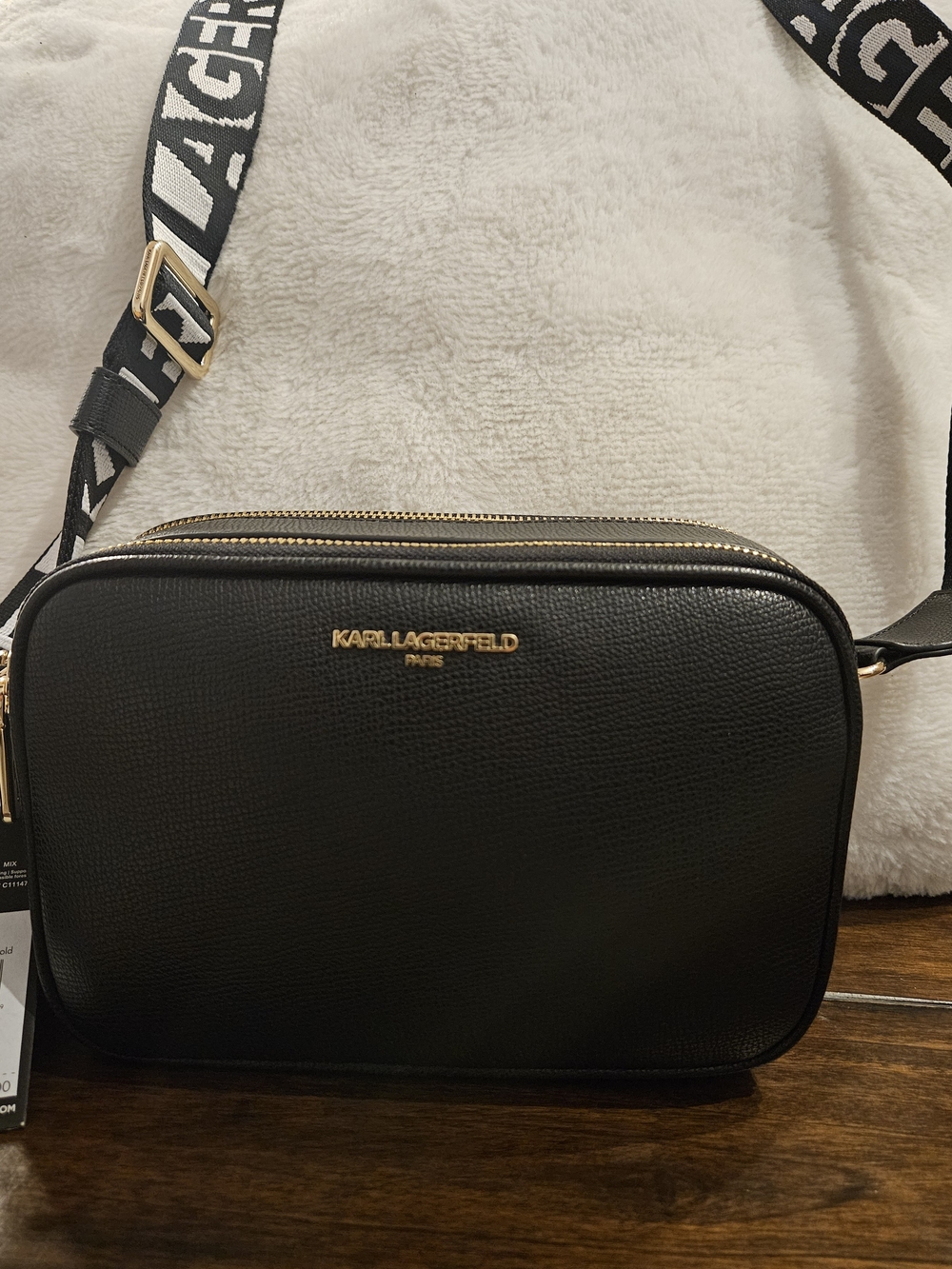 Karl Lagerfeld Paris Black Crossbody Camera Bag